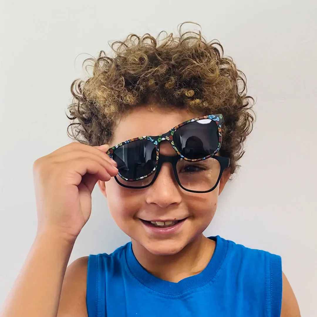 Pops Magnetic Snap-On Sunglasses | Youth White