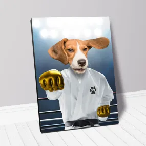 Pork Chop - Karate & Martial Arts Inspired Custom Pet Portrait Canvas