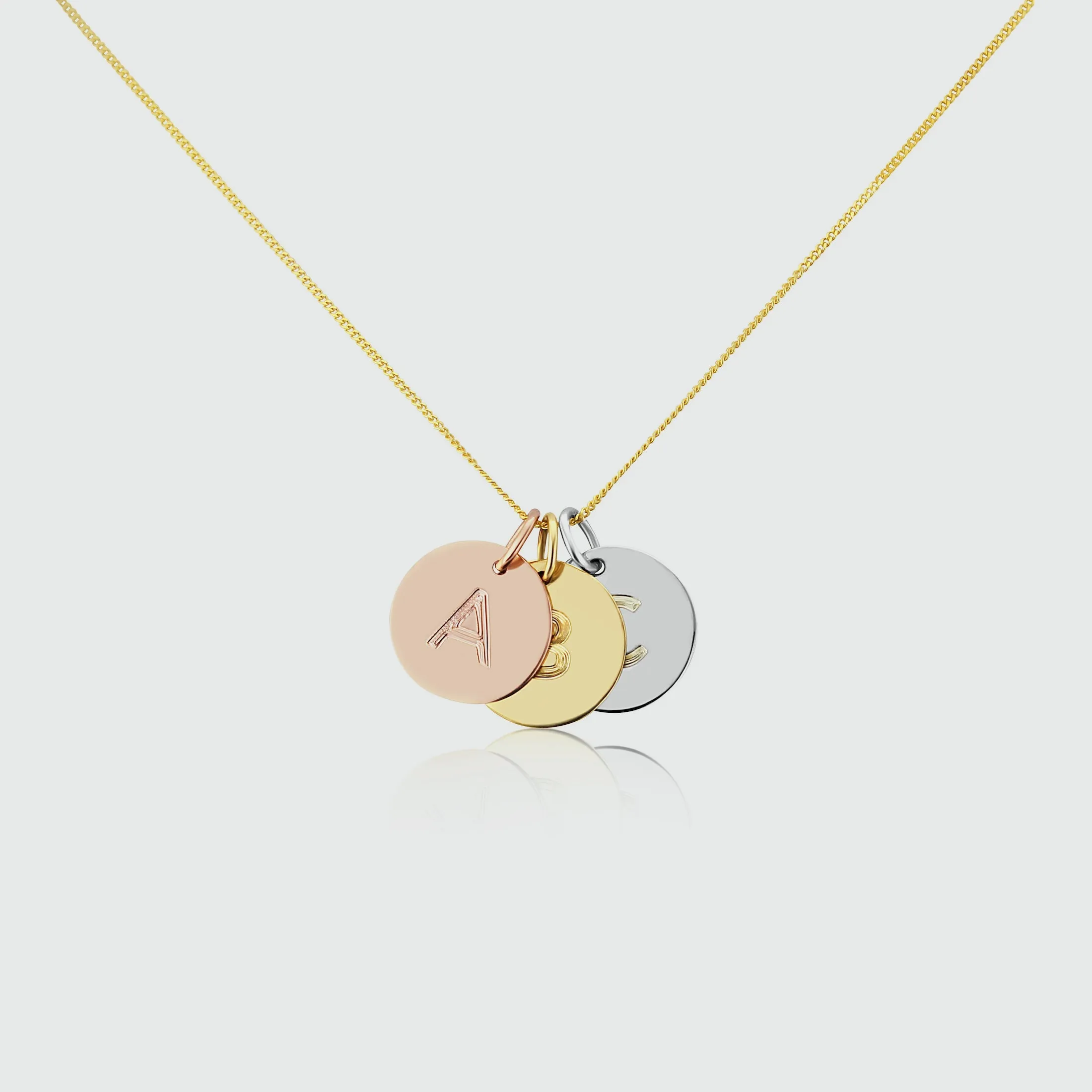 Pre-Engraved 9ct Gold Disc Pendants (No Chain)