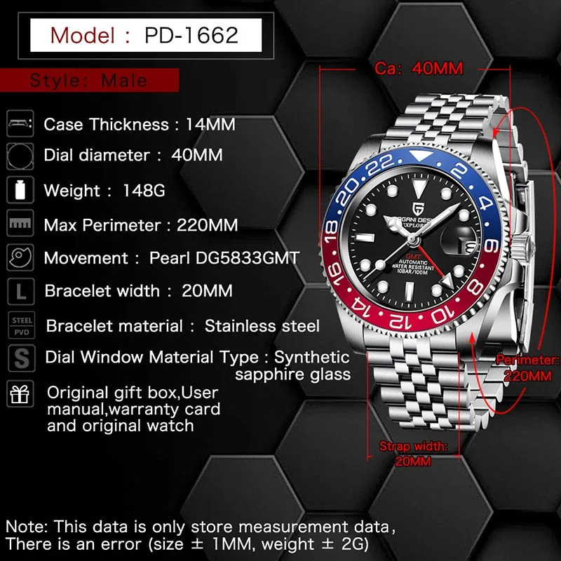Professional Waterproof Watch with Jubilee Bracelet