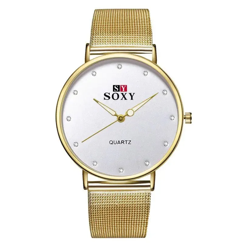 Quartz Watches - Elegant Golden Waterproof Timepieces
