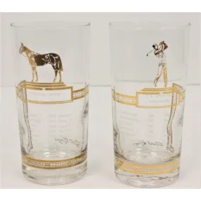 "Set Of Two 'Sport Kings' c1952 Highball Glasses" (SOLD)