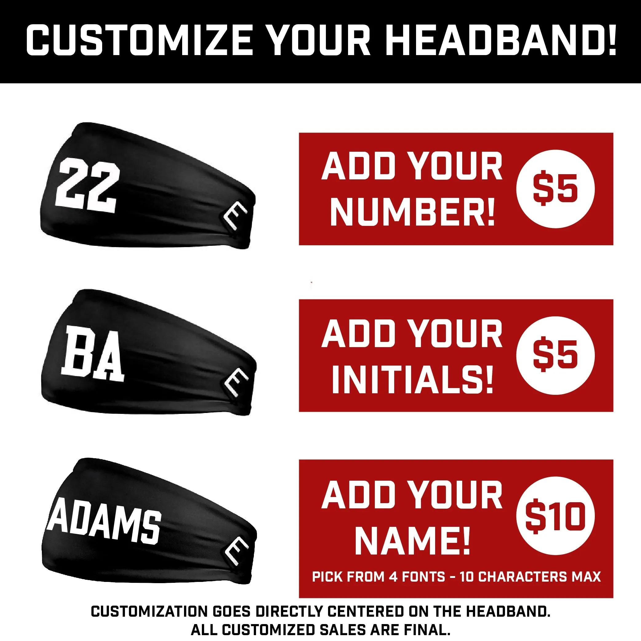 Red Lightning Headband