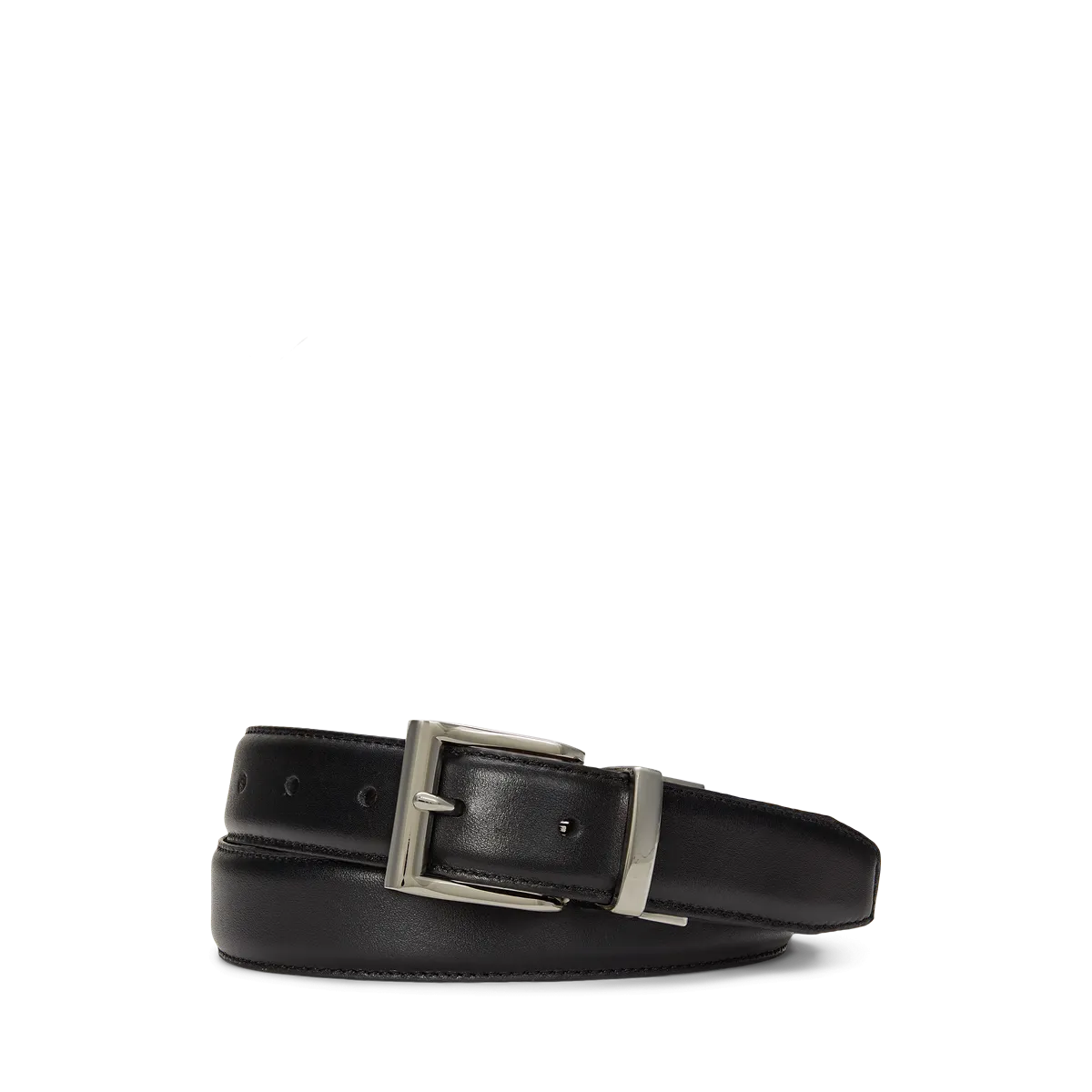 Reversible Saddle Leather Belt in Black