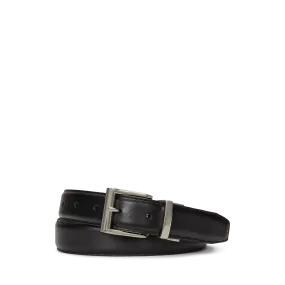 Reversible Saddle Leather Belt in Black