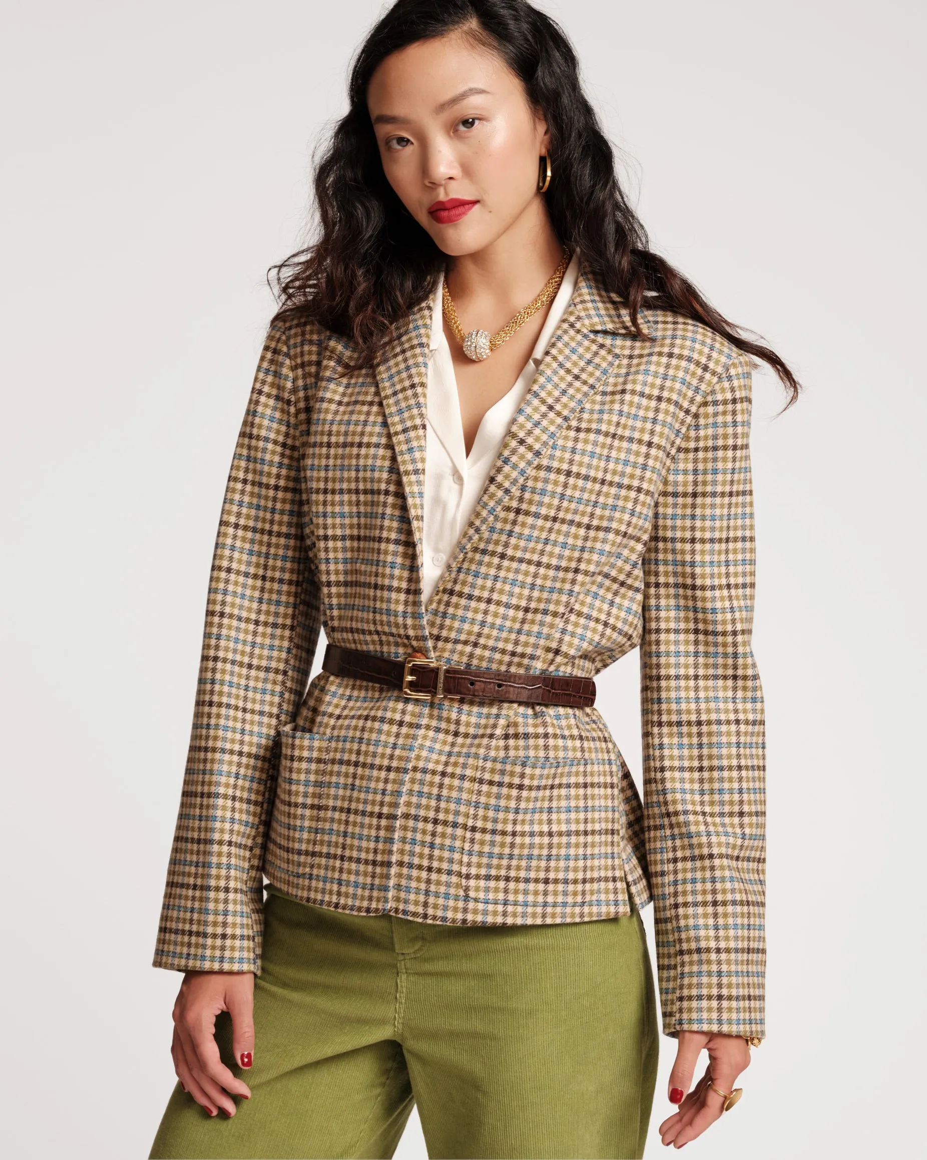 Reversible Square Buckle Crinkle Patent Belt