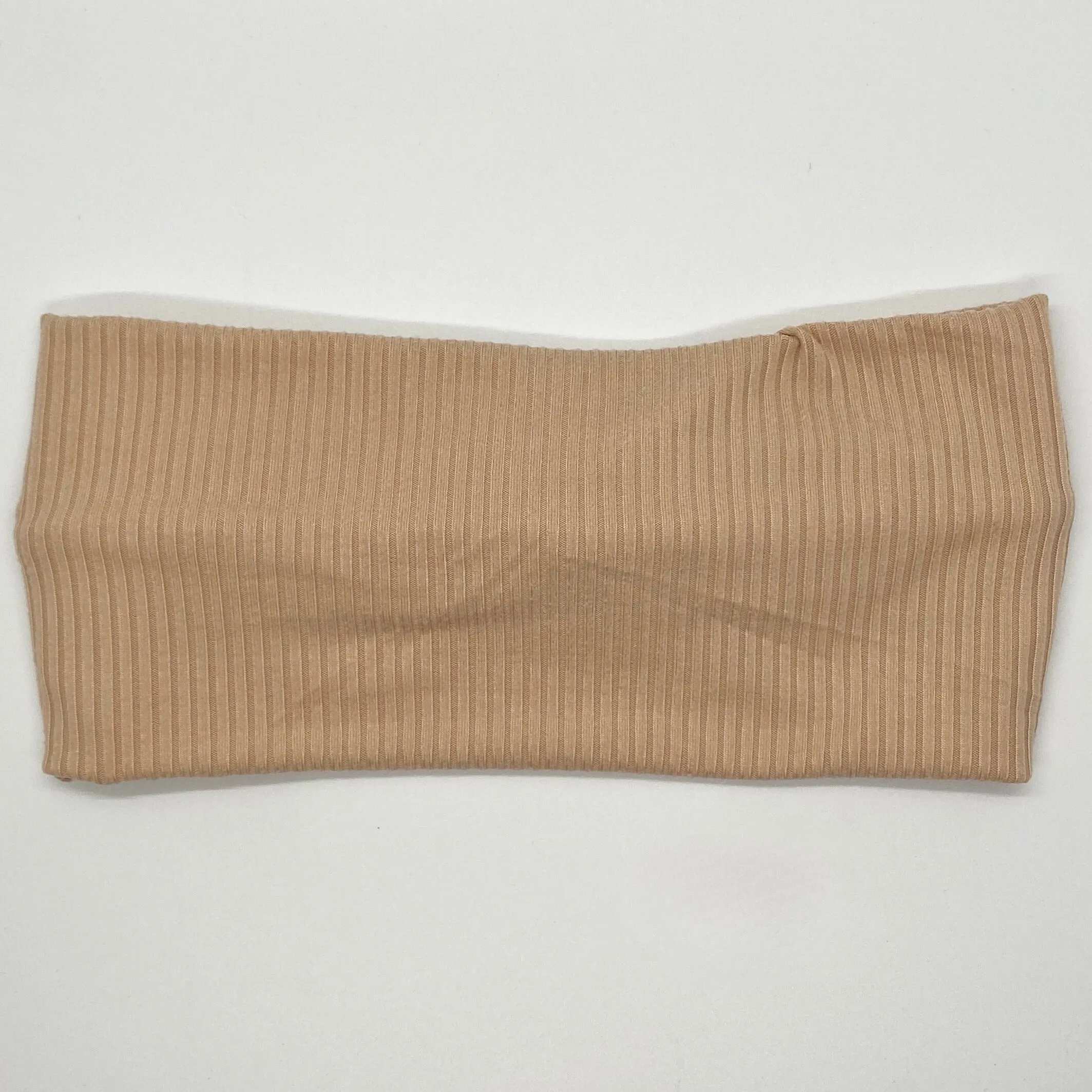 Ribbed Tan Twist Headband