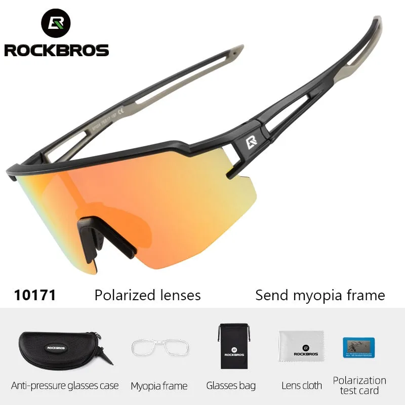 ROCKBROS Cycling Glasses Polarized Sport Bike UV400 Bike Glasses Goggles Running Sunglasses