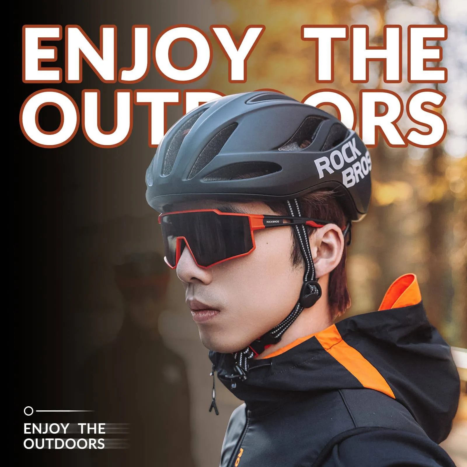 ROCKBROS Polarisiert Fahrradbrille Sport Sonnenbrille für Outdoorsport