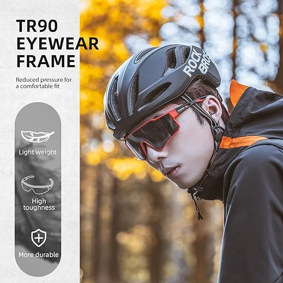 ROCKBROS Polarized Cycling Sunglasses UV400 Protection TR90 Frame Unisex