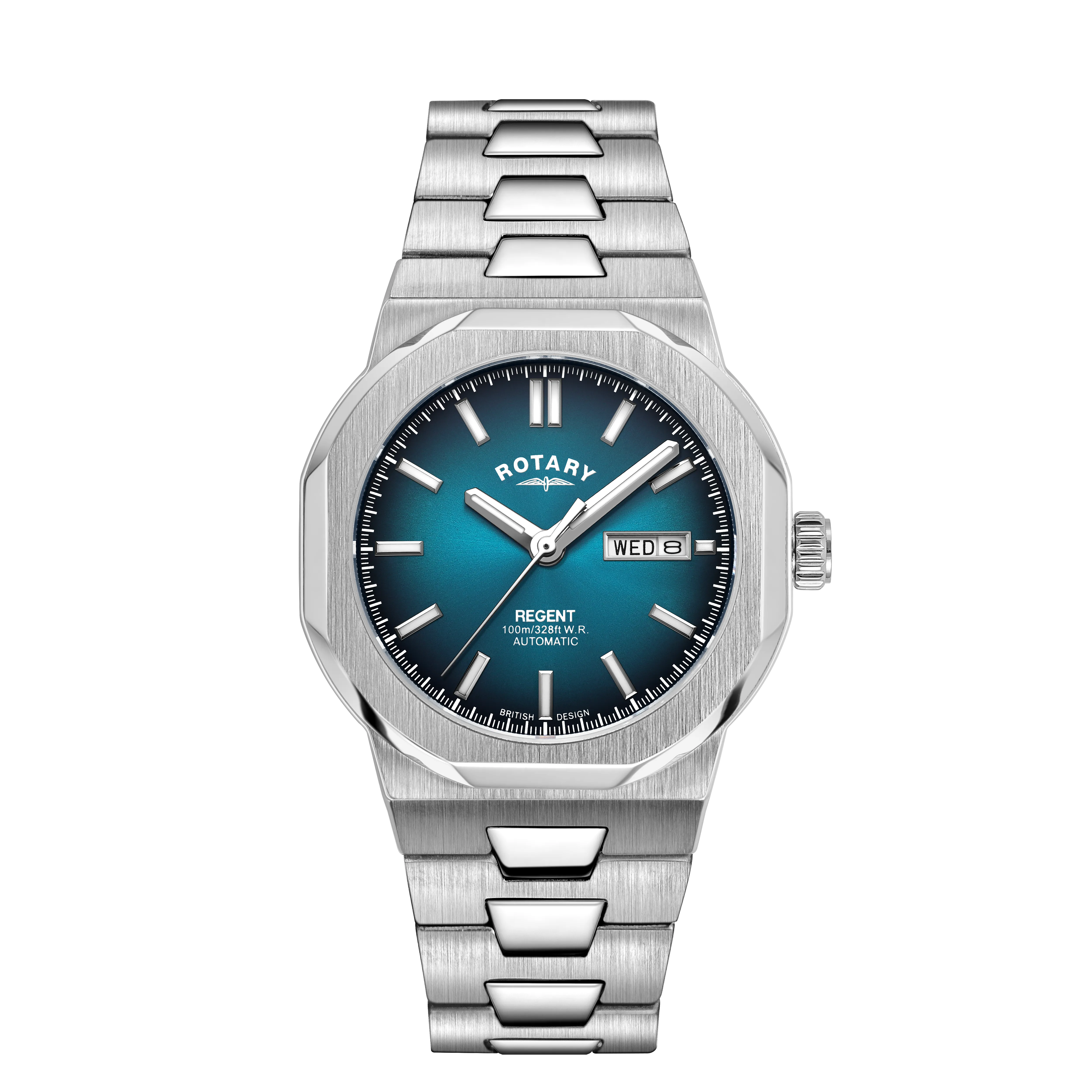 Rotary 40mm Stainless Steel Regent Teal Automatic Watch