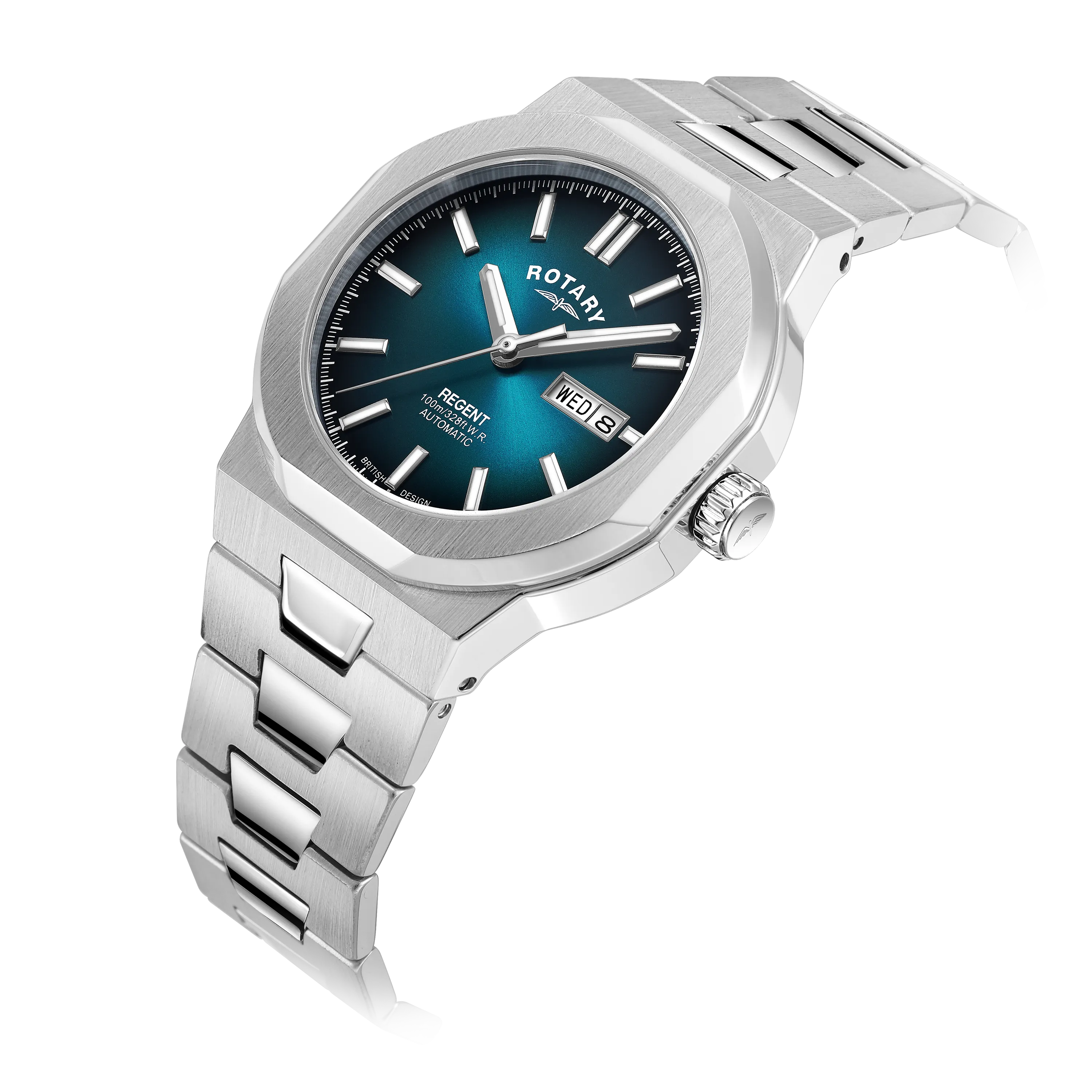 Rotary 40mm Stainless Steel Regent Teal Automatic Watch