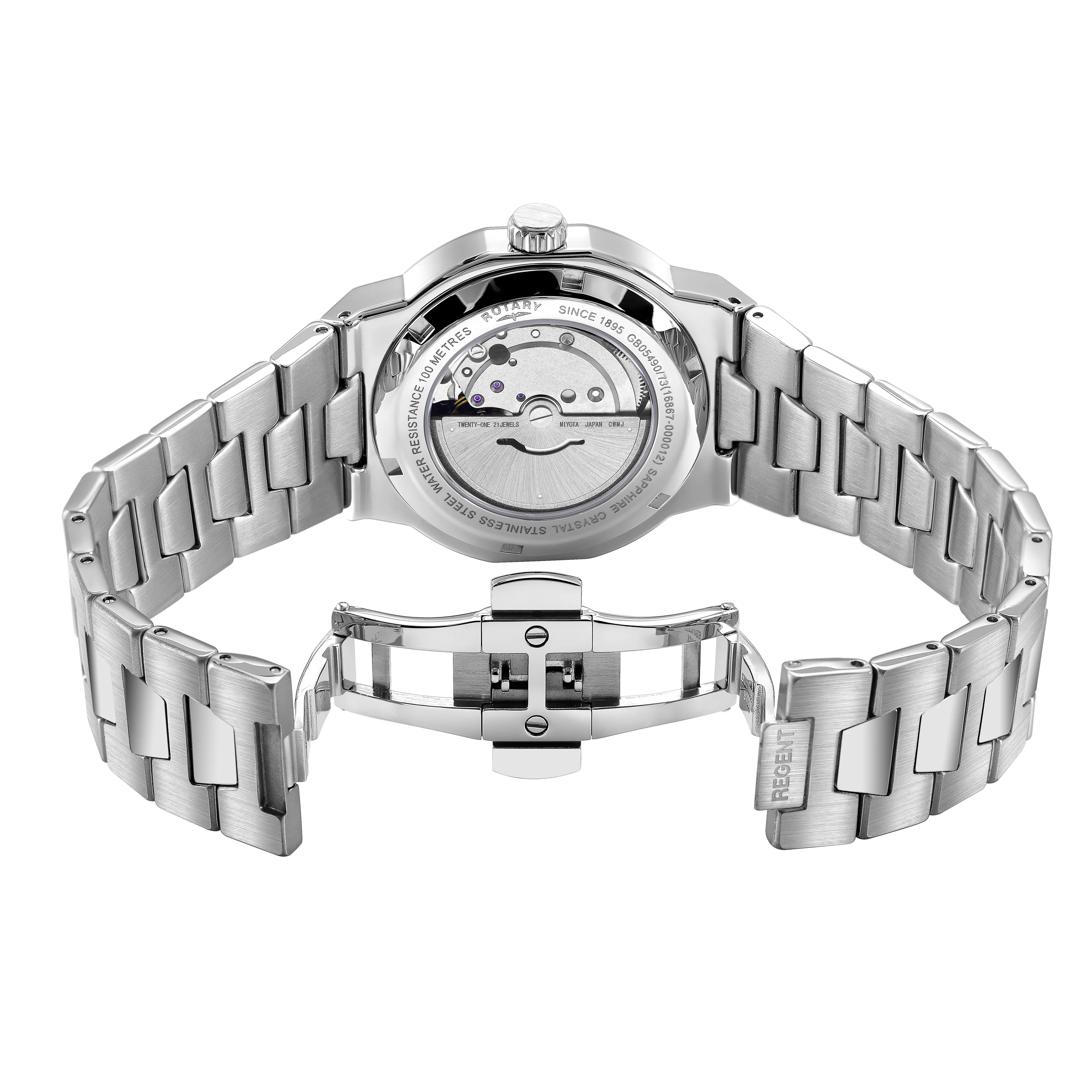 Rotary 40mm Stainless Steel Regent Teal Automatic Watch