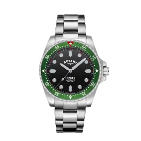 Rotary 41mm Henley Stainless Steel Green Automatic Watch