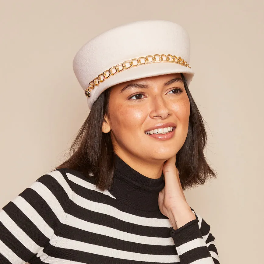 Sabrina in Winter White w/Gold Chain