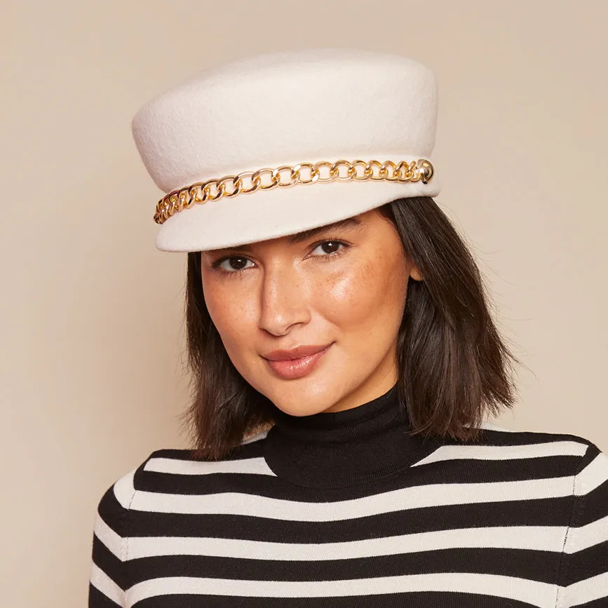 Sabrina in Winter White w/Gold Chain