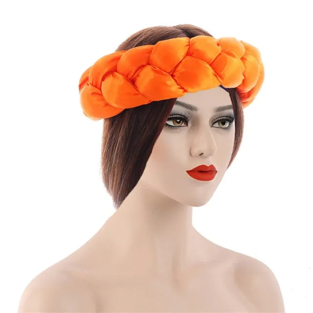 Satin Twist Braided Headbands Hair Tie
