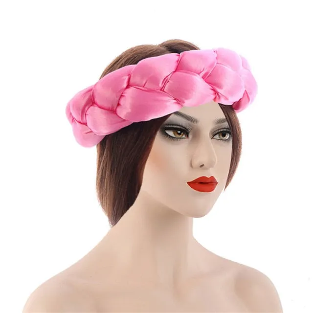 Satin Twist Braided Headbands Hair Tie