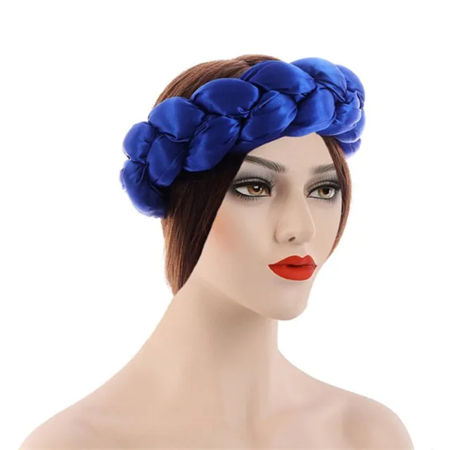 Satin Twist Braided Headbands Hair Tie