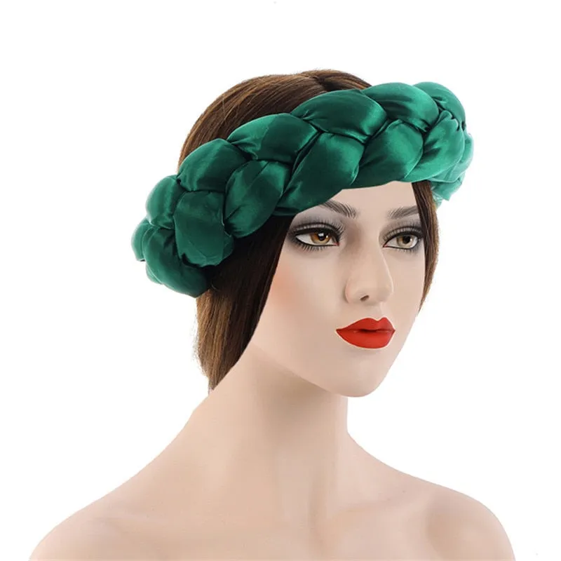Satin Twist Braided Headbands Hair Tie