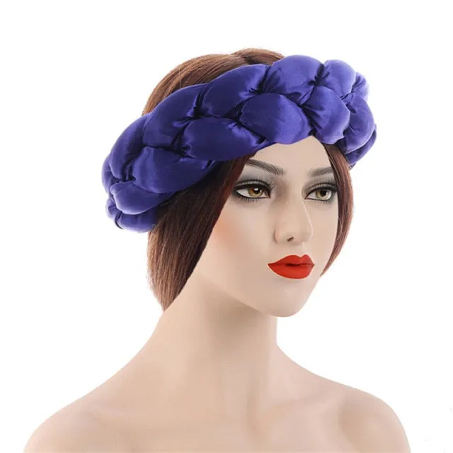 Satin Twist Braided Headbands Hair Tie