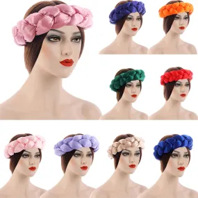 Satin Twist Braided Headbands Hair Tie