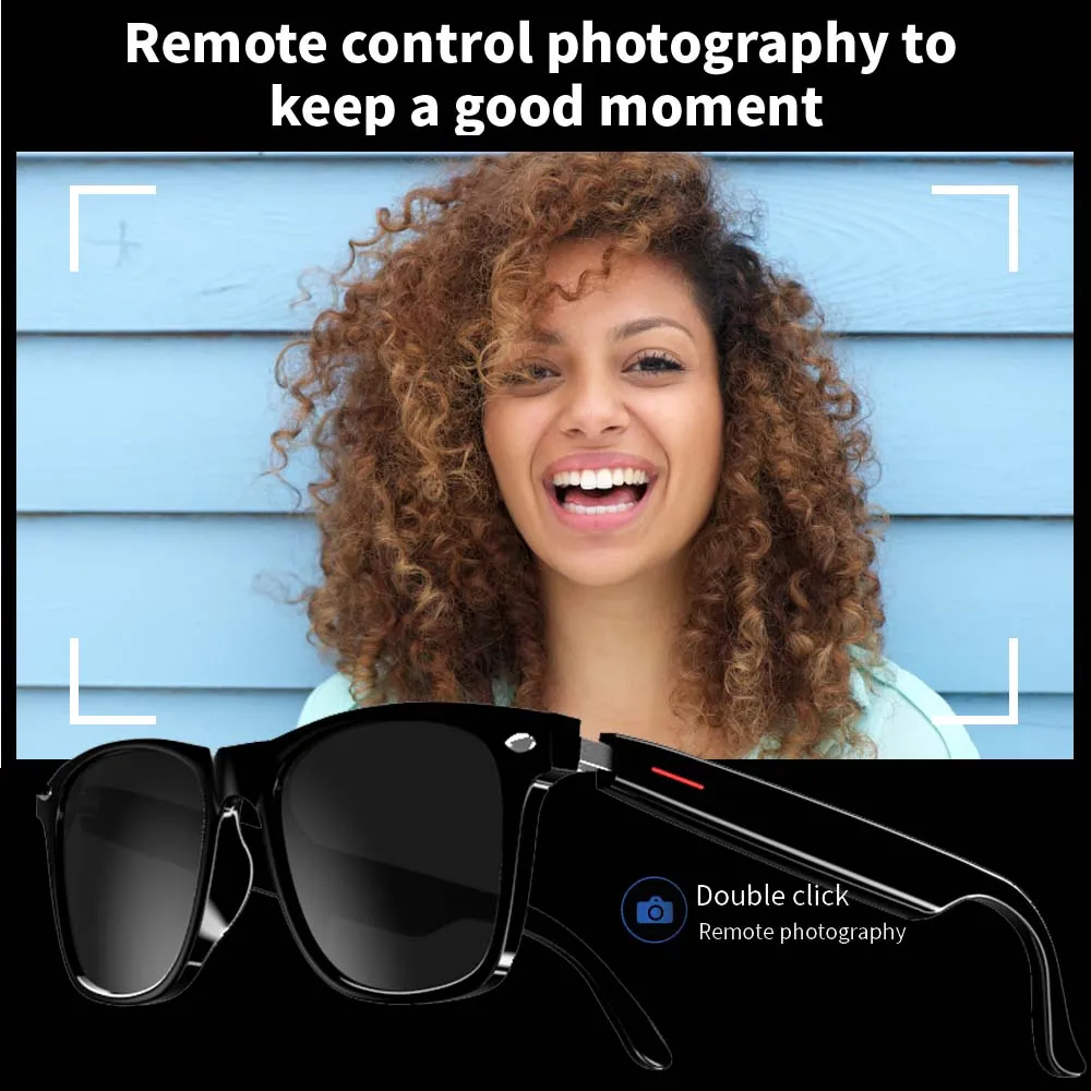 SENBONO Smart Glasses E13 Wireless BT 5.0 Sunglasses Outdoor Sport Hands-Free Call Music Headphone Anti-Blue Eyeglasses