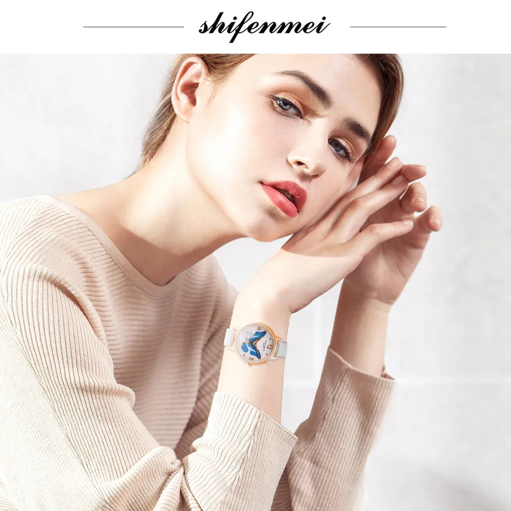 Shifenmei Women Watches 2020 Waterproof Leather Strap Top Brand Luxury Fashion Casual Quartz Ladies Wristwatch Relogio Feminino