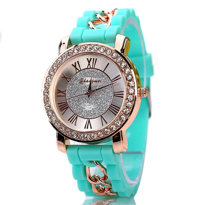 Silicone Watch Fashion Women Luxury Dress Watches Summer Style Bracelet Watch Famous Brand Women Female