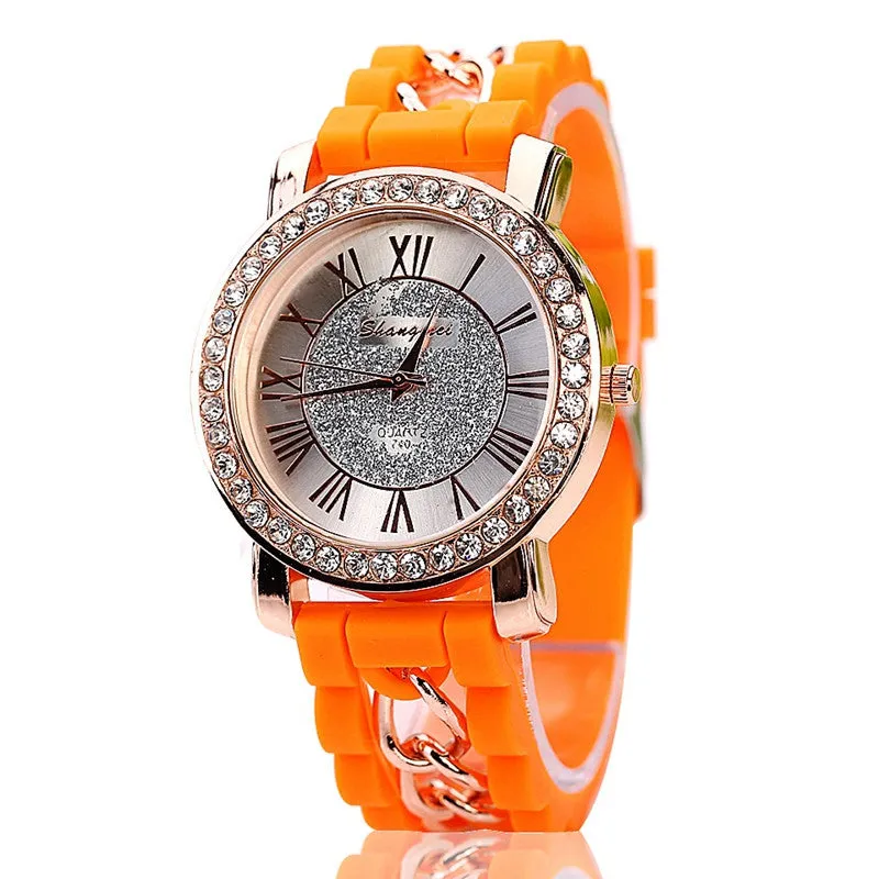 Silicone Watch Fashion Women Luxury Dress Watches Summer Style Bracelet Watch Famous Brand Women Female