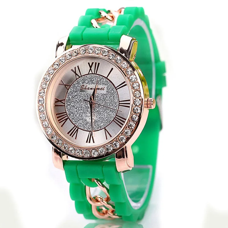 Silicone Watch Fashion Women Luxury Dress Watches Summer Style Bracelet Watch Famous Brand Women Female