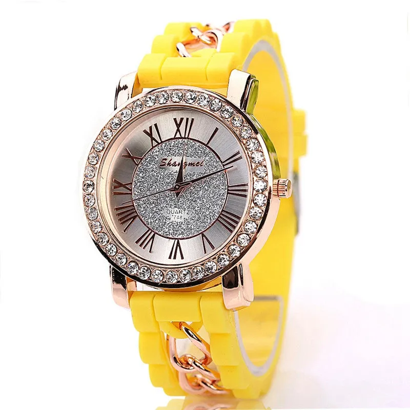 Silicone Watch Fashion Women Luxury Dress Watches Summer Style Bracelet Watch Famous Brand Women Female
