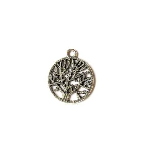 Silver Tree of Life Disc Charm V