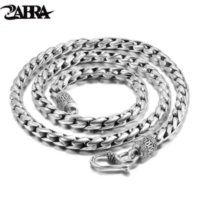 Solid 925 Sterling Silver 5mm 55cm Vintage Long Chain Necklaces for Men SteamRetro Rock Men Sterling Jewelry (55cm)