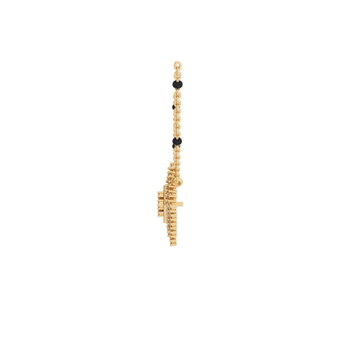Sparkling Round Diamond Cluster Mangalsutra