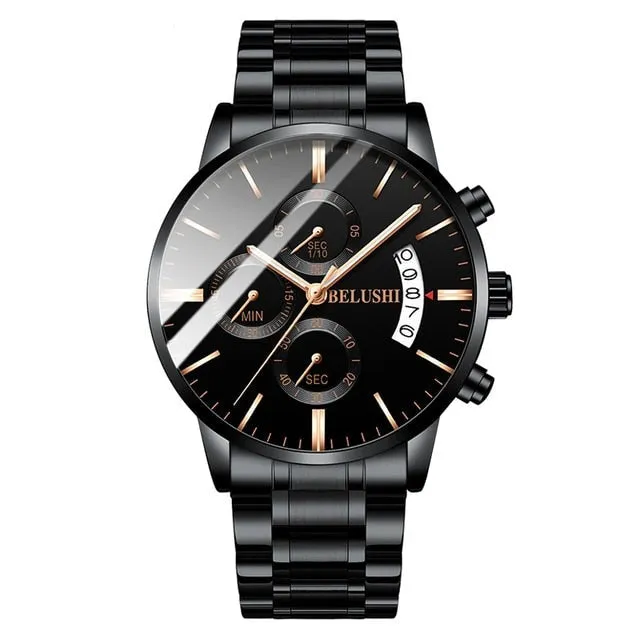 Stainless Steel Waterproof Men's Sport Watches