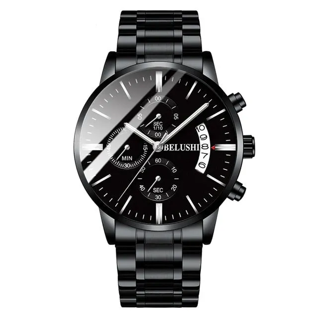 Stainless Steel Waterproof Men's Sport Watches