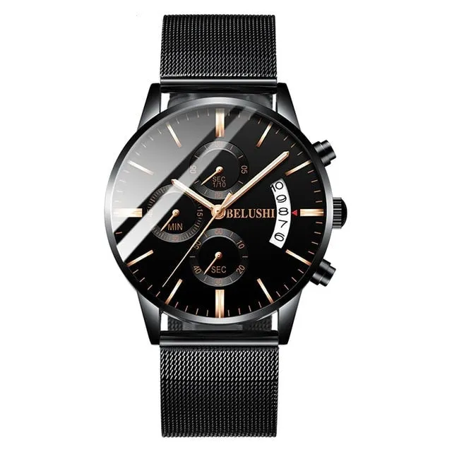 Stainless Steel Waterproof Men's Sport Watches
