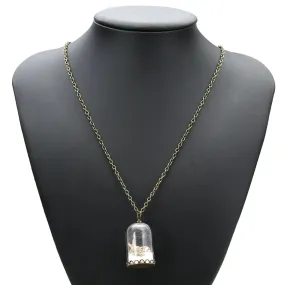 Star Shells & Salt Wish Miniature Tube Bottle Pendant Bronze Chain Necklace
