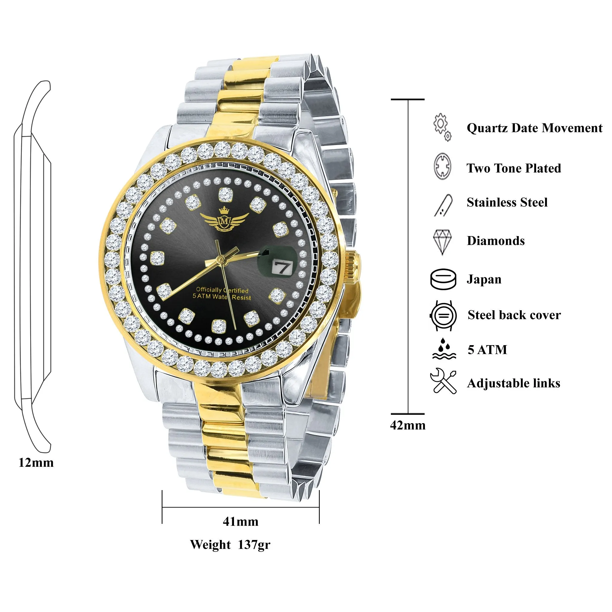 STEALTH STEEL MAJESTIC MEN'S WATCH