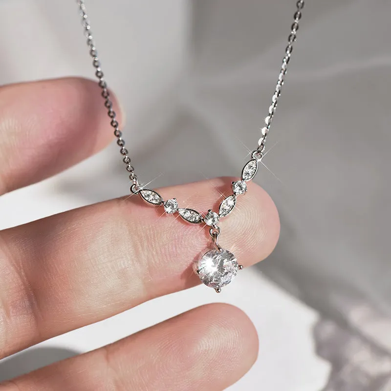 Sterling Silver Diamond Necklaces