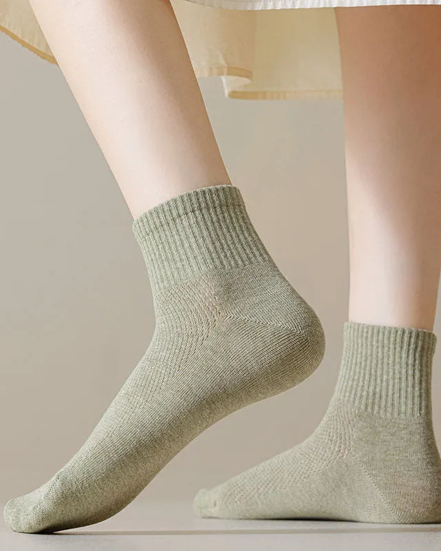 Sweetnana 3-Pack Women's Ankle Socks Mesh Breathable Casual Socks Athletic Socks Muticolor Cotton Socks