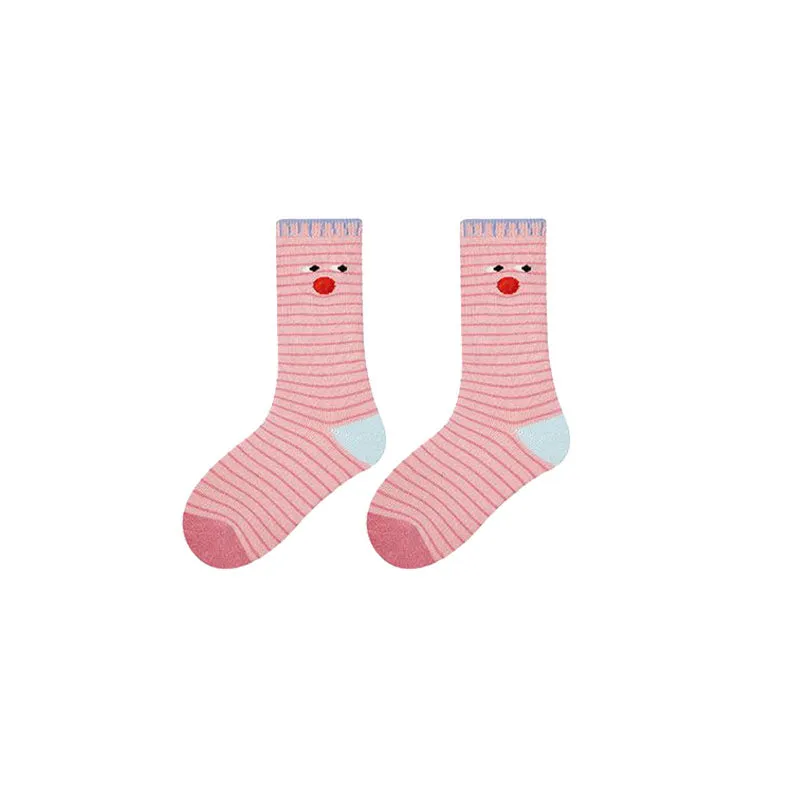 Sweetnana 4-Pack Autumn and Winter Children's Socks: Cute Girls Cozy Crew Socks, Ruffle Socks Warm and Comfortable Kids Cotton Socks.