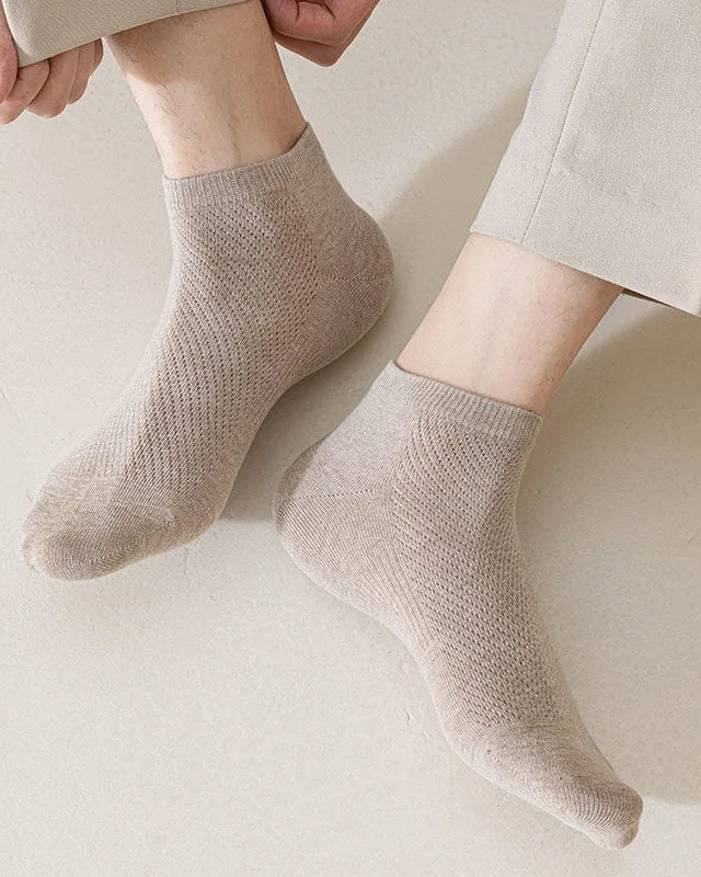 Sweetnana Colorful Low Cut Socks for Men Casual Mesh Socks Breathable Thin Socks Athletic Socks