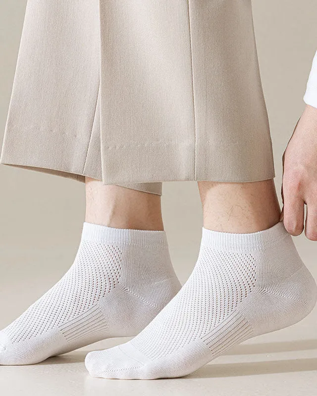 Sweetnana Colorful Low Cut Socks for Men Casual Mesh Socks Breathable Thin Socks Athletic Socks