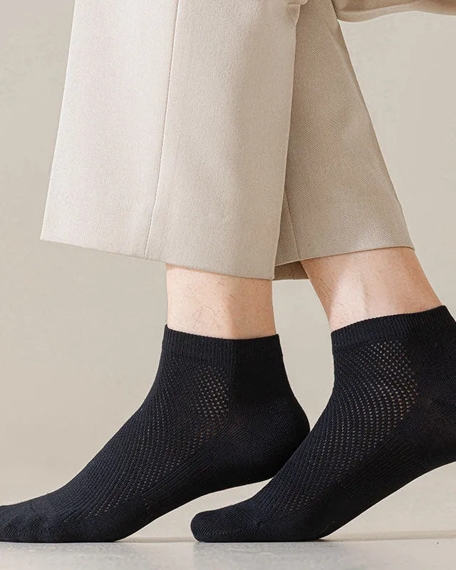 Sweetnana Colorful Low Cut Socks for Men Casual Mesh Socks Breathable Thin Socks Athletic Socks