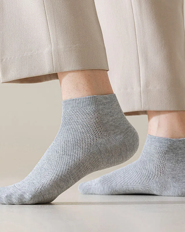Sweetnana Colorful Low Cut Socks for Men Casual Mesh Socks Breathable Thin Socks Athletic Socks