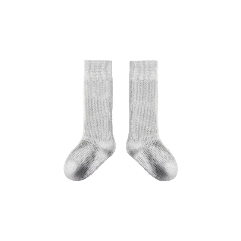 Sweetnana Kids Socks Solid Color Seamless Socks, Cotton Socks Children's Knee High Stockings.