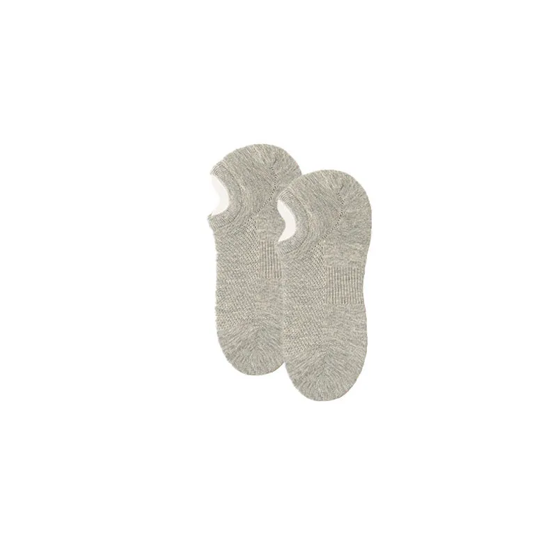 Sweetnana Men's Solid Color No Show Socks Breathable Mesh Cotton Socks Casual Athletic Socks