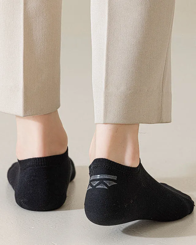 Sweetnana Men's Solid Color No Show Socks Breathable Mesh Cotton Socks Casual Athletic Socks